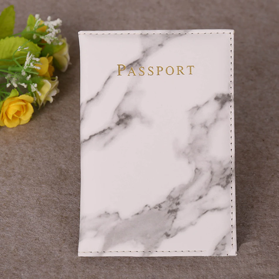 Vintage Marble Passport Holder